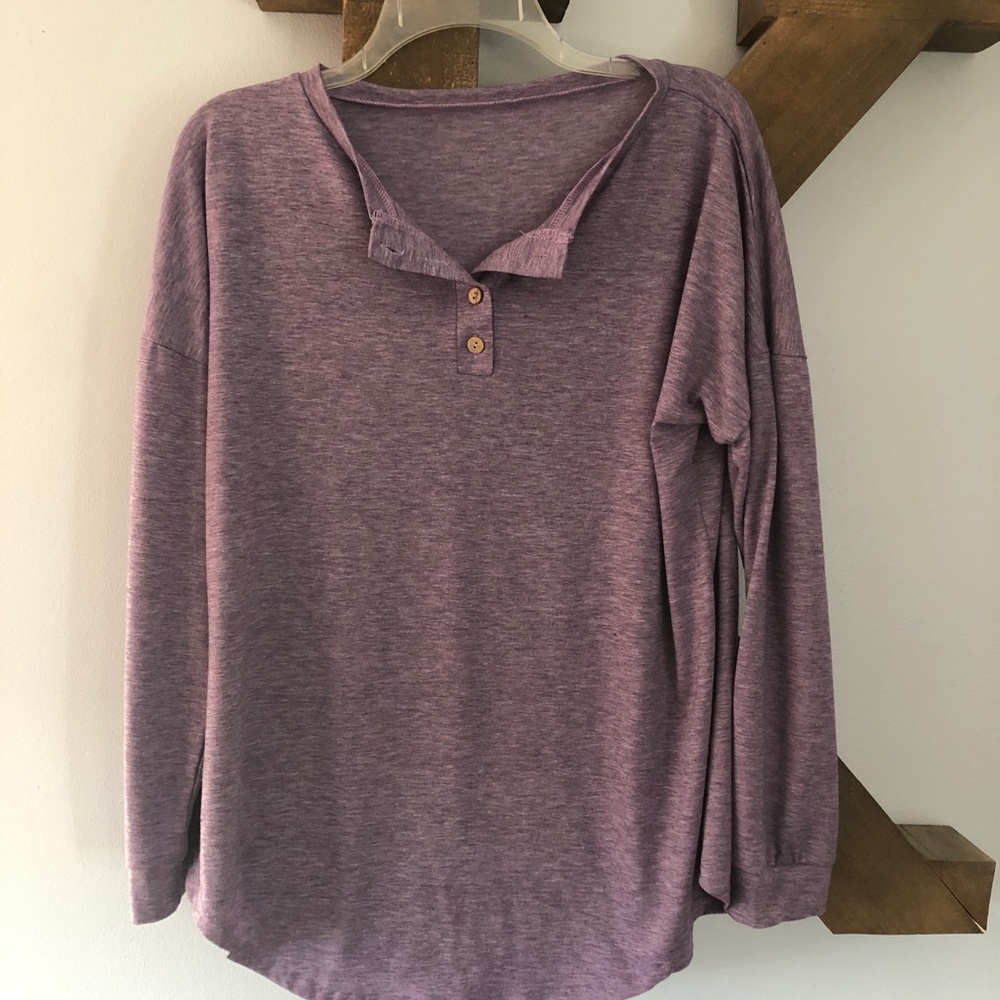 Brand New Long Sleeve Tee Purple Size Large